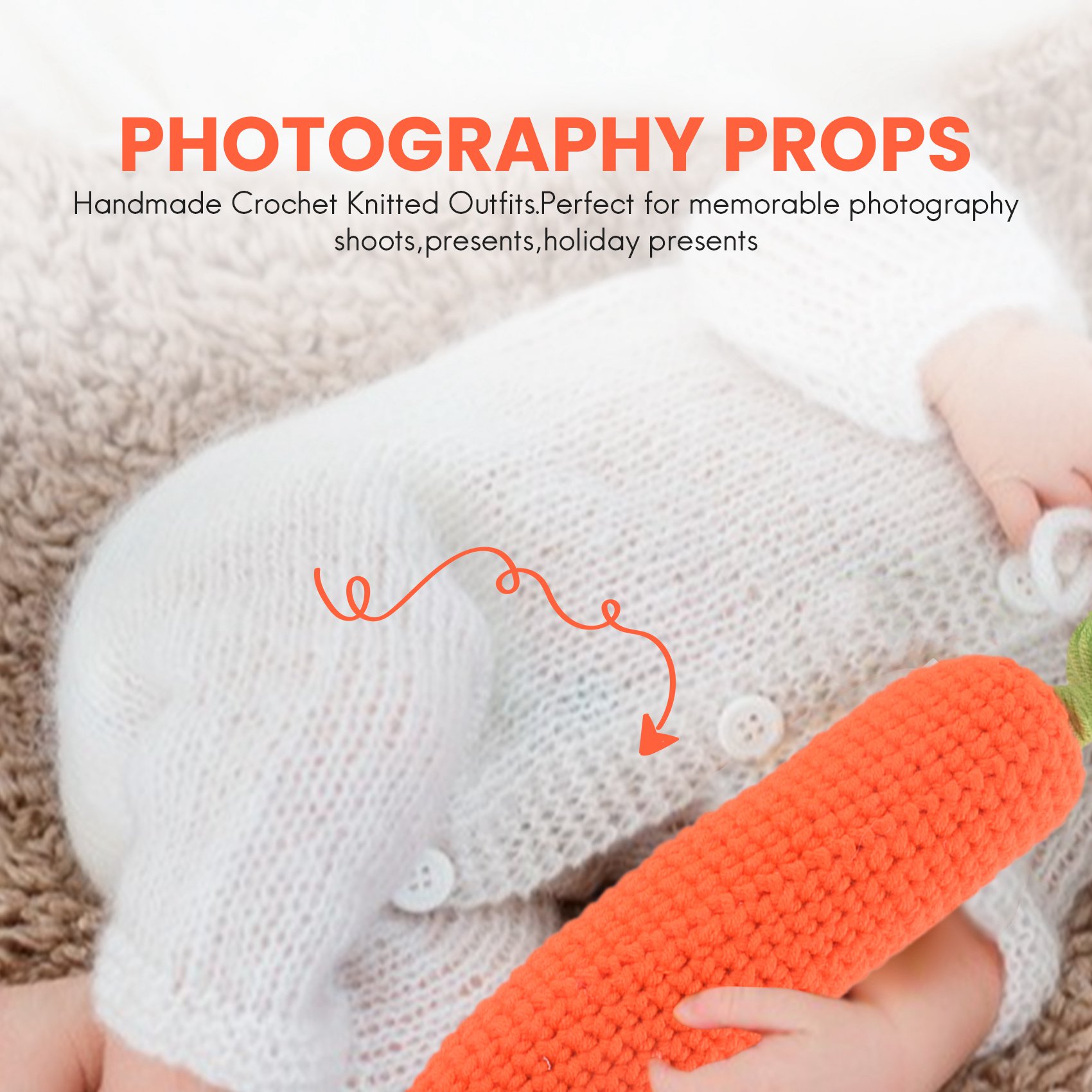 Infant Photography Props Outfit - F-3C Yenidoğan Bebek Fotoğraf Sahne Bebek