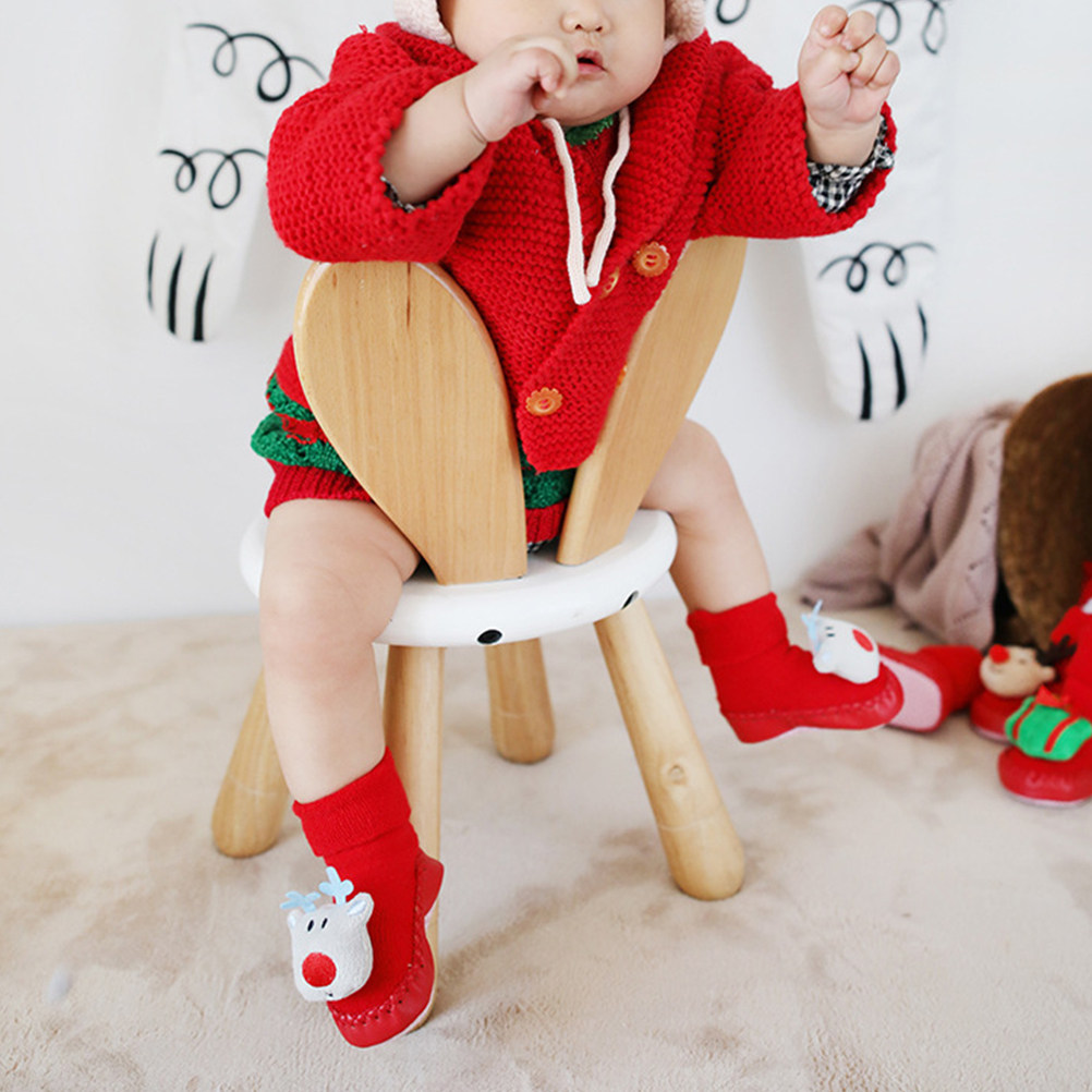 Unisex Baby Socks Non Slip - 1 Çift Sıcak Noel Çorabı Çocuklar