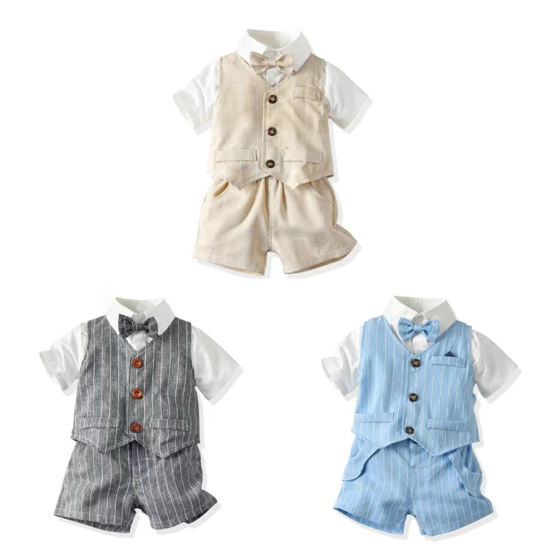 Baby Boy Suit Set Baptism - Bebek İngiliz Beyefendi Kıyafet Bebek Erkek