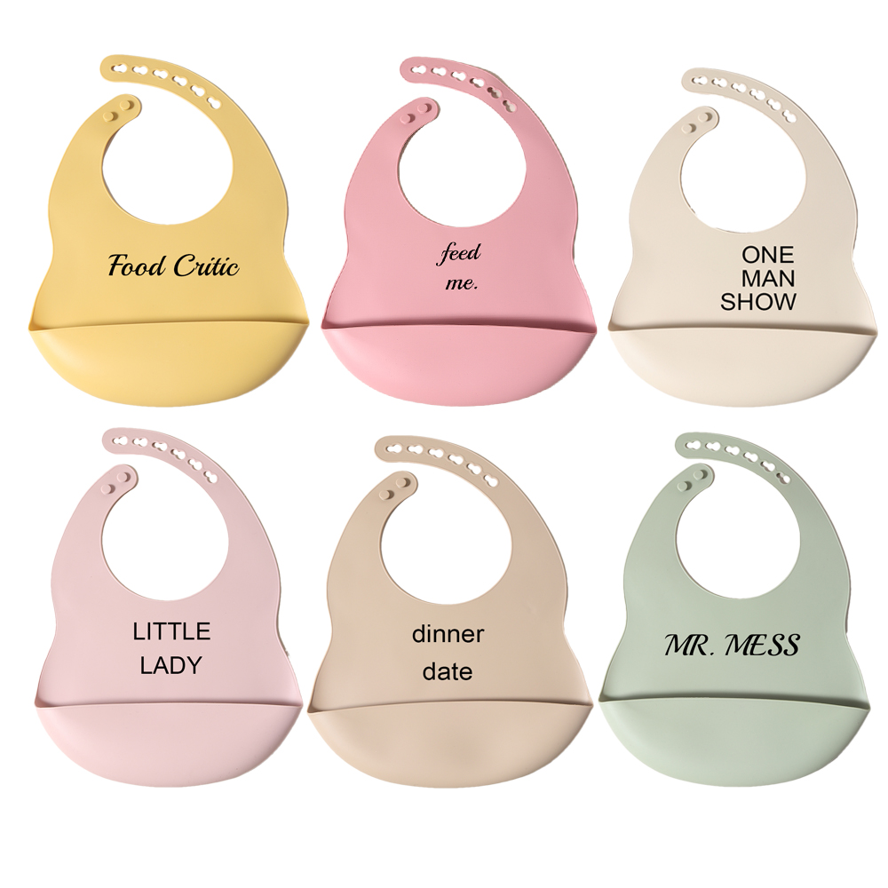 Waterproof Baby Bibs Silicone - Silikon önlükler alıntı mesaj su geçirmez