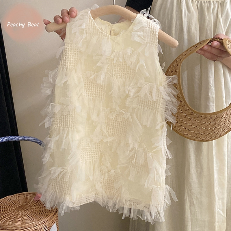 Toddler Girl Tulle Party Dress - Bebek kız prenses pamuk High-end elbise