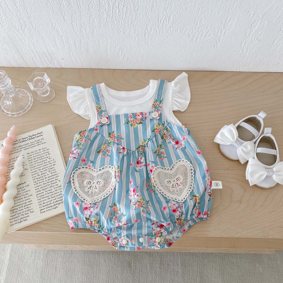 Newborn Baby Girl Romper Floral - 2 adet yenidoğan giysileri bebek kız