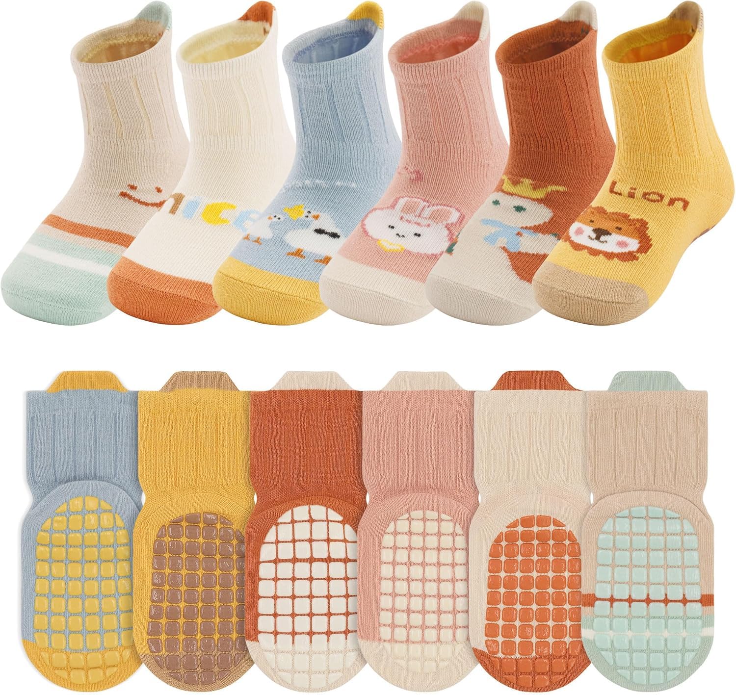 Unisex Baby Socks Non Slip - Yürümeye Başlayan Çocuklar İçin Kaymaz Çoraplar,