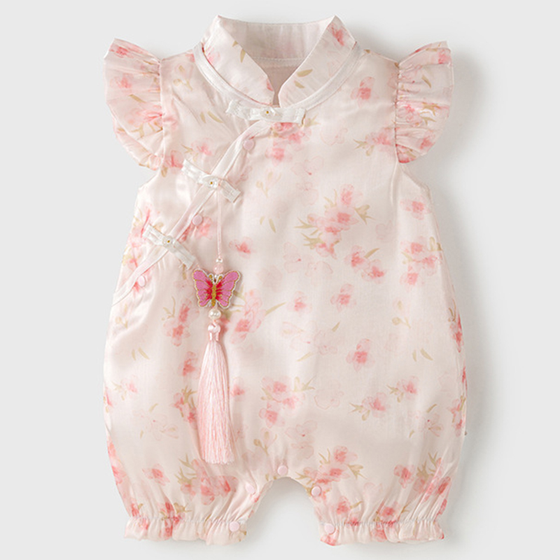 Newborn Baby Girl Romper Floral - Yaz yenidoğan kız giysileri moda çin
