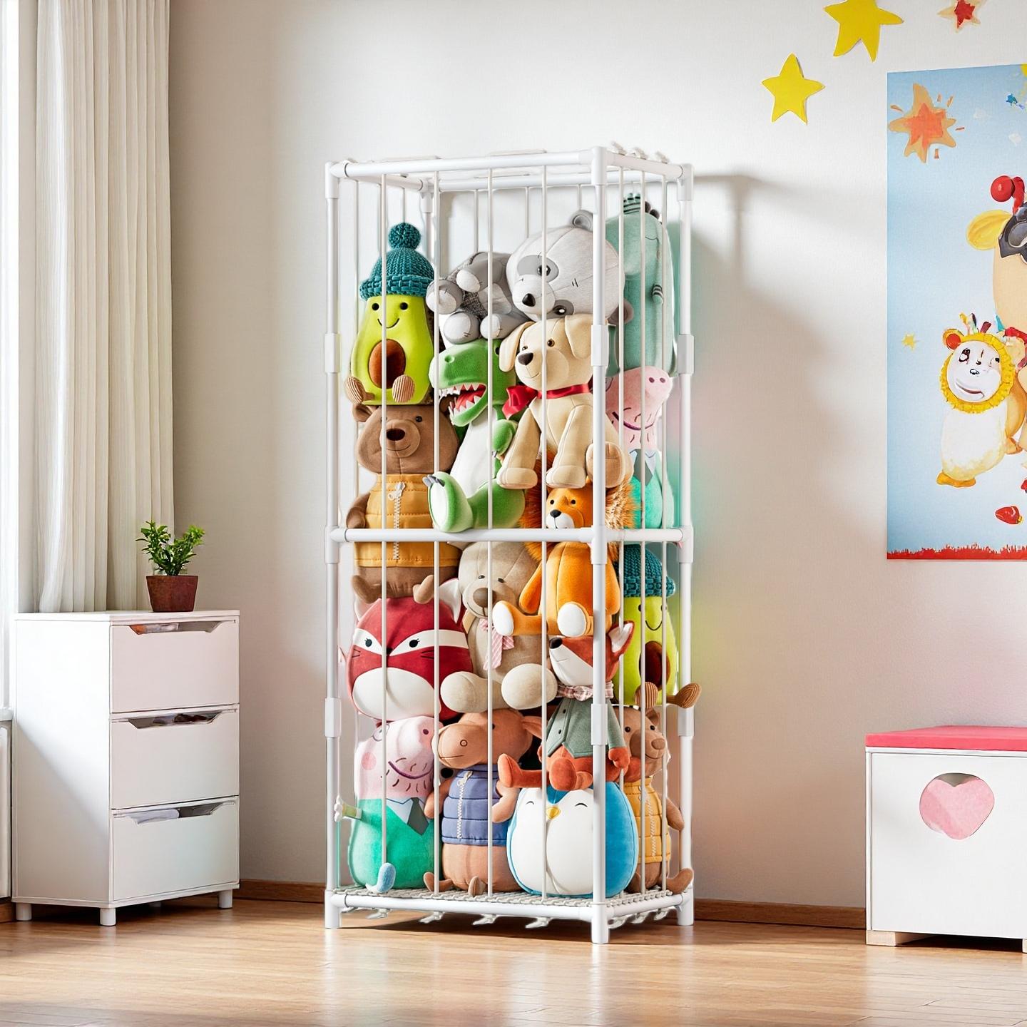 Nursery - Dikey Peluş Oyuncak Saklama Düzenleyici, Hayvanat