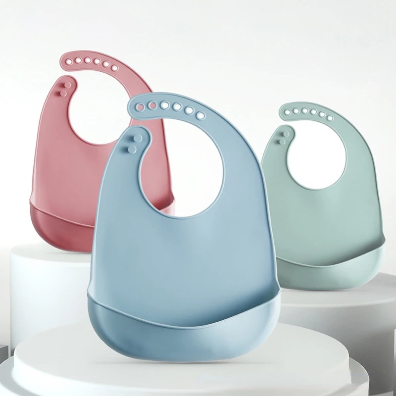 Waterproof Baby Bibs Silicone - 1-5 adet Bebek Silikon Önlükleri Su