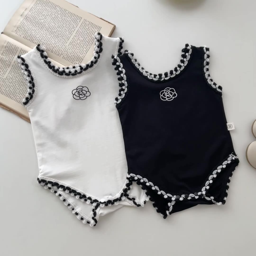 Baby Summer Linen Sleeveless Jumpsuit - Bebek Bebek Kız Erkek Pamuk Keten