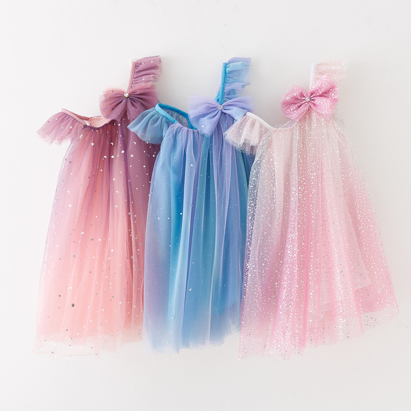 Toddler Girl Tulle Party Dress - 2-9Y yaz peri yürüyor elbise kolsuz