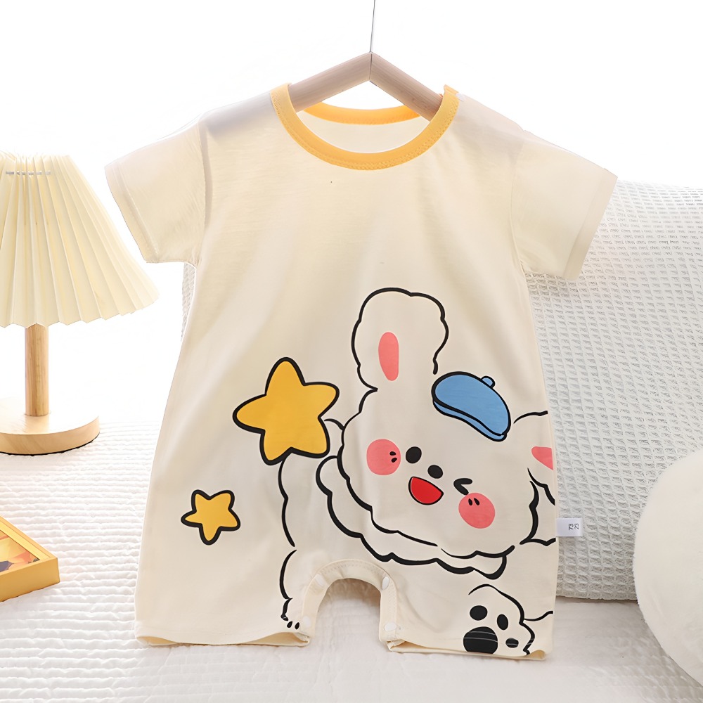 Yaz Baskılı Yenidoğan Bebek Pa - Baby Summer Linen Sleeveless Jumpsuit incelemesi ve fiyatı
