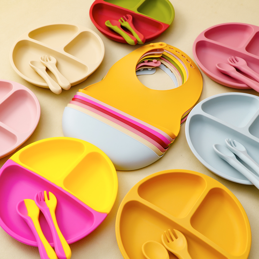 4 adet bebek silikon sofra set - Waterproof Baby Bibs Silicone incelemesi ve fiyatı