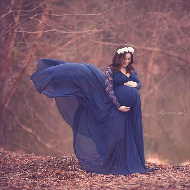 Yeni dantel şifon annelik foto - Maternity Wear incelemesi ve fiyatı