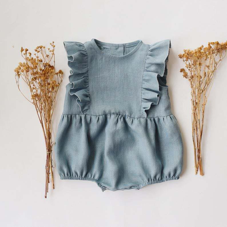 Yaz yenidoğan bebek bebek kız  - Baby Summer Linen Sleeveless Jumpsuit incelemesi ve fiyatı