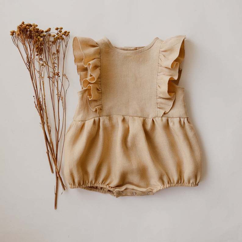 Yaz yenidoğan bebek bebek kız  - Baby Summer Linen Sleeveless Jumpsuit incelemesi ve fiyatı