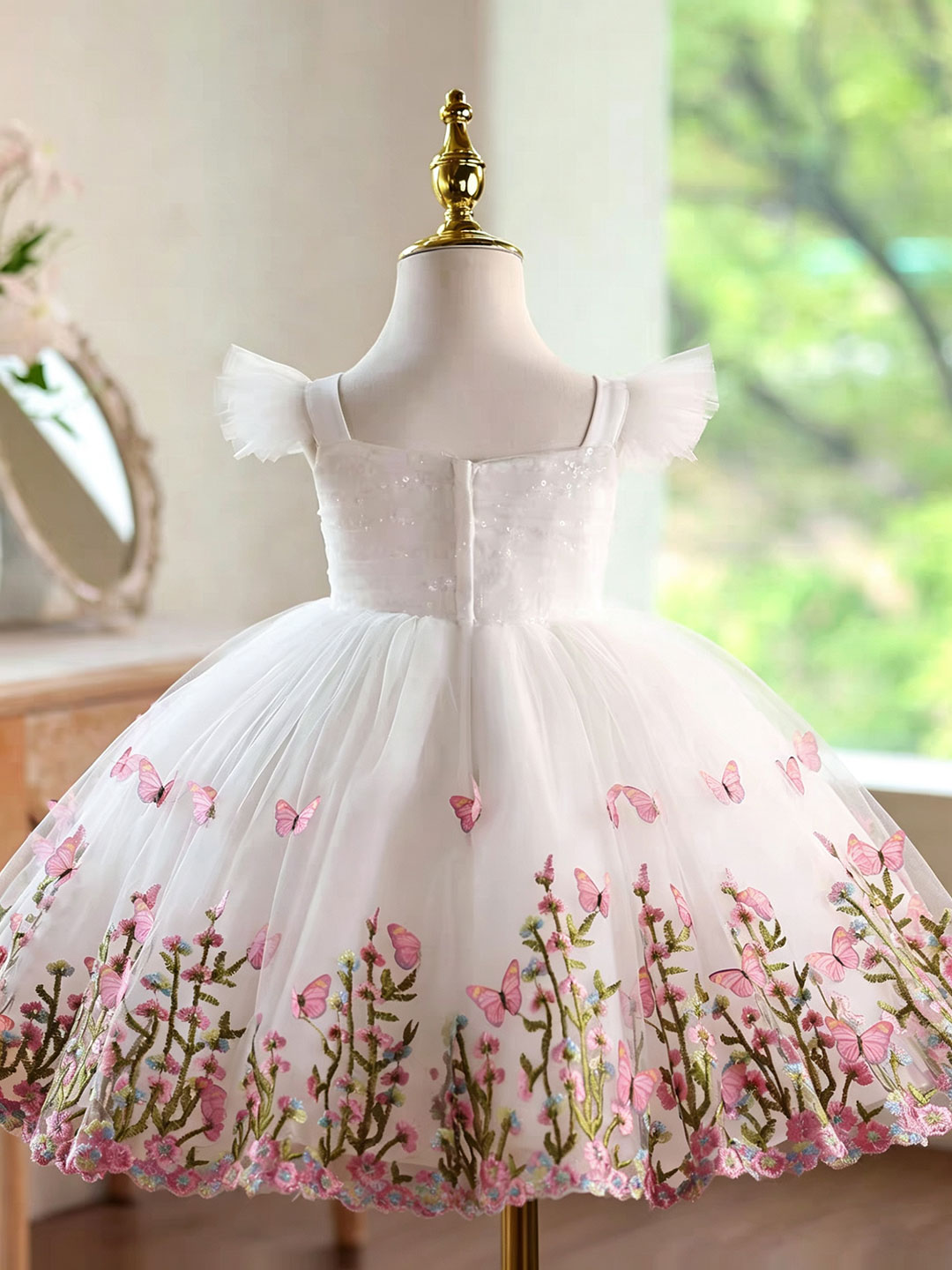Jill Wish D277 Beyaz Kelebek İ - Toddler Girl Tulle Party Dress incelemesi ve fiyatı