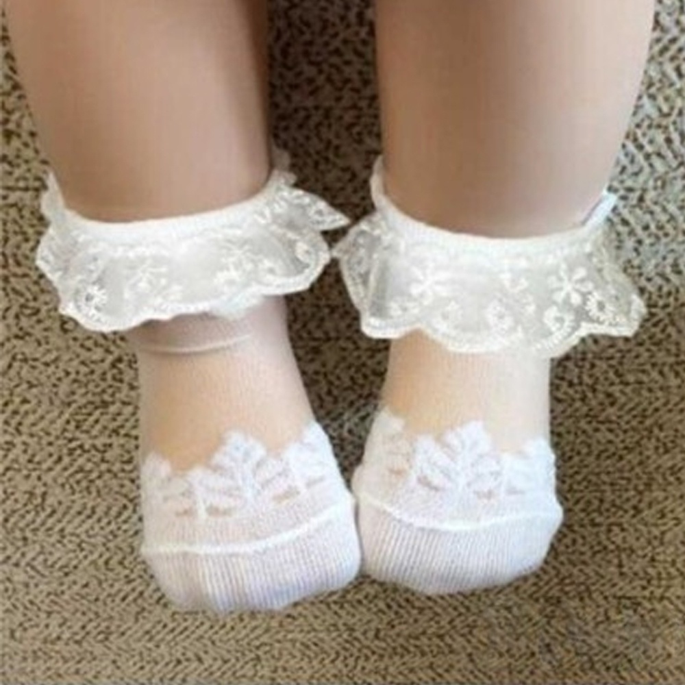 Sevimli Dantel Çiçekli File Be - Unisex Baby Socks Non Slip incelemesi ve fiyatı